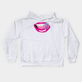 Female Lips and tongue 2 Kids Hoodie